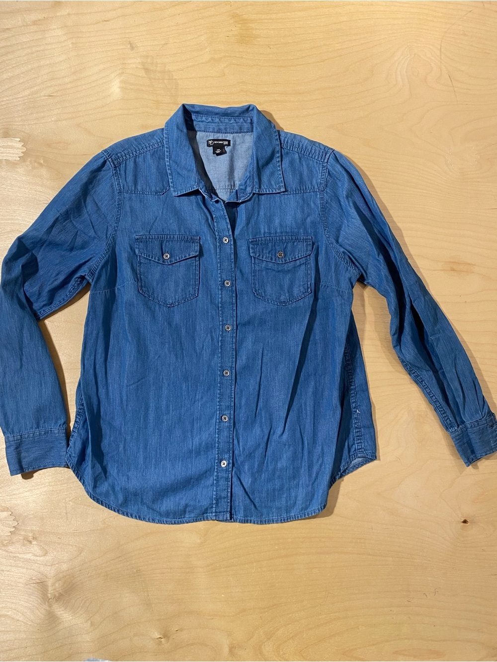 New Direction Denim Button-Up Shirt - Blue Casual Shirt PM (SA)